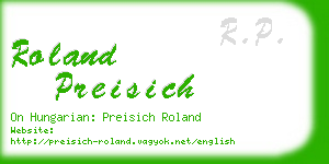 roland preisich business card